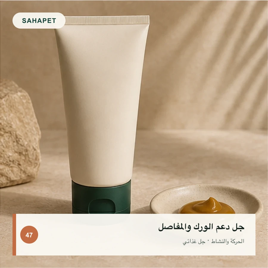 تصميم عبوة جل دعم الورك والمفاصل بعلامة Sahapet