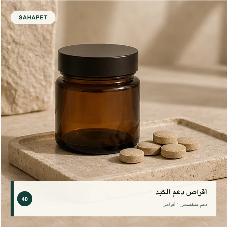 تصميم عبوة أقراص دعم الكبد بعلامة Sahapet