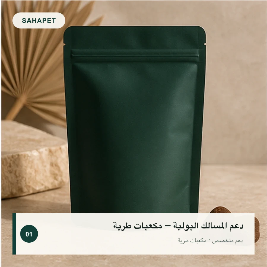 تصميم عبوة دعم المسالك البولية – مكعبات طرية بعلامة Sahapet